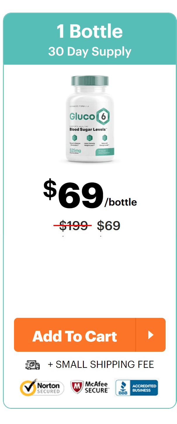 gluco6 one bottle price 