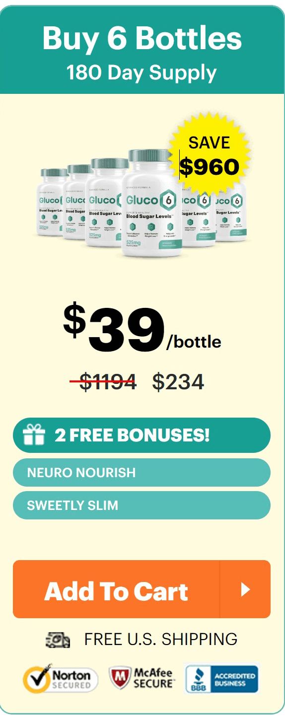 gluco6 six bottles price list